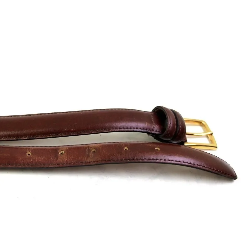 Made in USA BROWN GENUINE LEATHER 7/8
